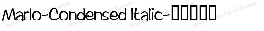 Marlo-Condensed Italic字体转换